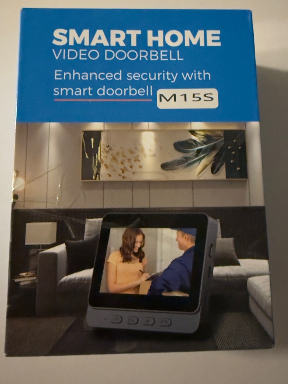 Smart Home Video Doorbell - Black/Gray